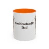 11oz Goldendoodle Dog Dad Mug, Orange, front view