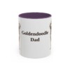 11oz Goldendoodle Dog Dad Mug, Purple, front view