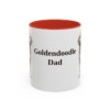 11oz Goldendoodle Dog Dad Mug, Red, front view