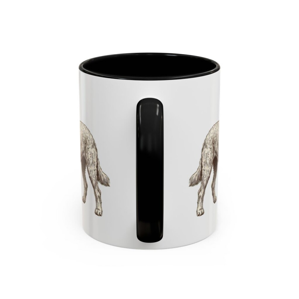 11oz Funny Goldendoodle Mug, Black, back view