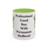 11oz Funny Goldendoodle Mug, Light Green, front view