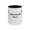 11oz Goldendoodle Dog Mom Mug, Black, front view