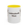 11oz Goldendoodle Dog Mom Mug, Yellow, front view
