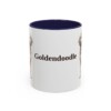 11oz Goldendoodle Mug, Navy, front view