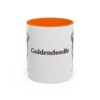 11oz Goldendoodle Mug, Orange, front view