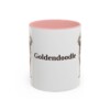11oz Goldendoodle Mug, Pink, front view
