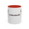 11oz Goldendoodle Mug, Red, front view