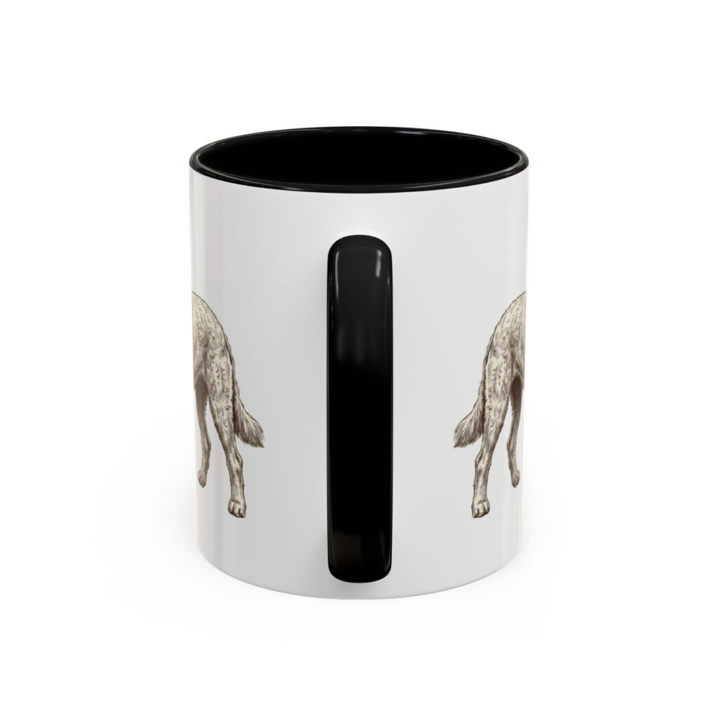 11oz Goldendoodle Mug, Black, back view