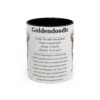 11oz Goldendoodle Mug, Black, front view