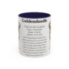 11oz Goldendoodle Mug, Navy, front view