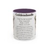 11oz Goldendoodle Mug, Purple, front view