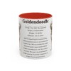 11oz Goldendoodle Mug, Red, front view
