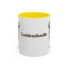 11oz Goldendoodle Mug, Yellow, front view
