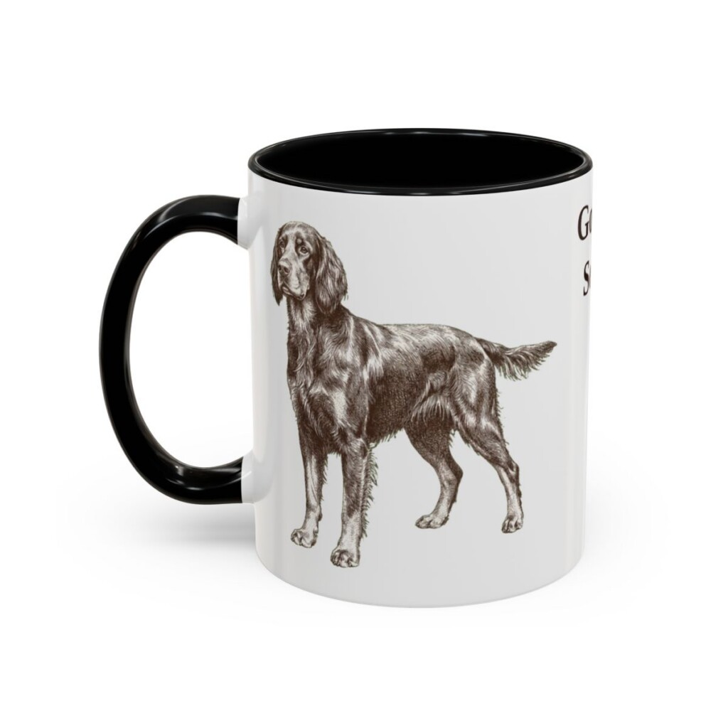 11oz Gordon Setter Mug, Black, left side view