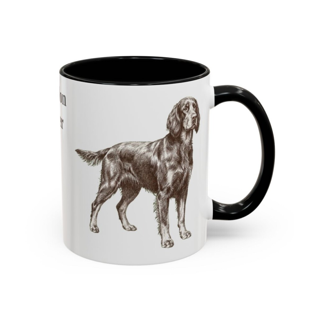 11oz Gordon Setter Mug, Black, right side view