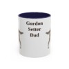 11oz Gordon Setter Dog Dad Mug, Navy, front view