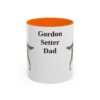 11oz Gordon Setter Dog Dad Mug, Orange, front view