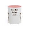 11oz Gordon Setter Dog Dad Mug, Pink, front view
