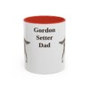 11oz Gordon Setter Dog Dad Mug, Red, front view