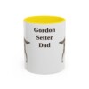 11oz Gordon Setter Dog Dad Mug, Yellow, front view