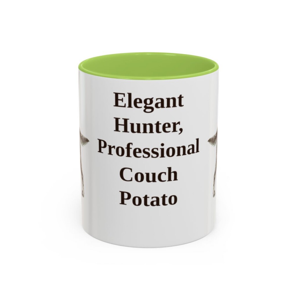 11oz Funny Gordon Setter Mug, Light Green, front view