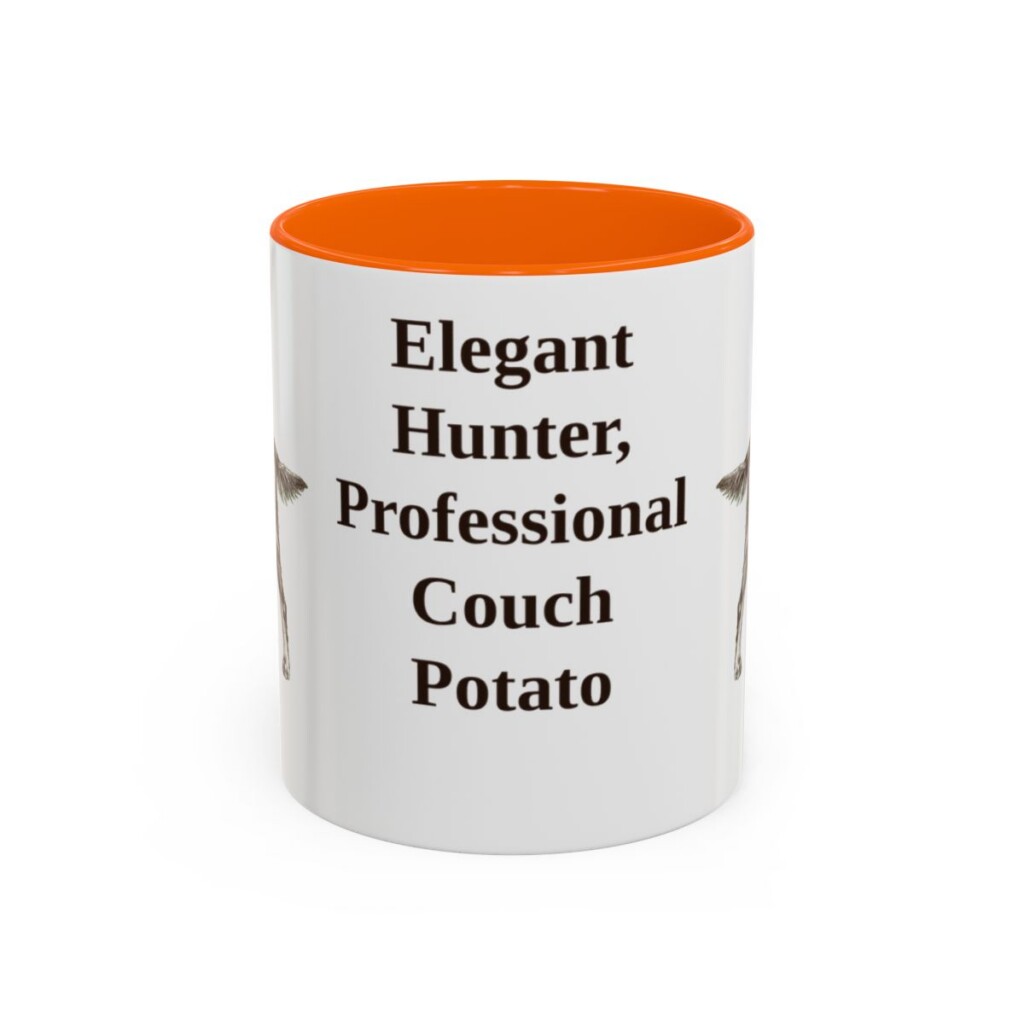 11oz Funny Gordon Setter Mug, Orange, front view