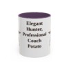 11oz Funny Gordon Setter Mug, Purple, front view