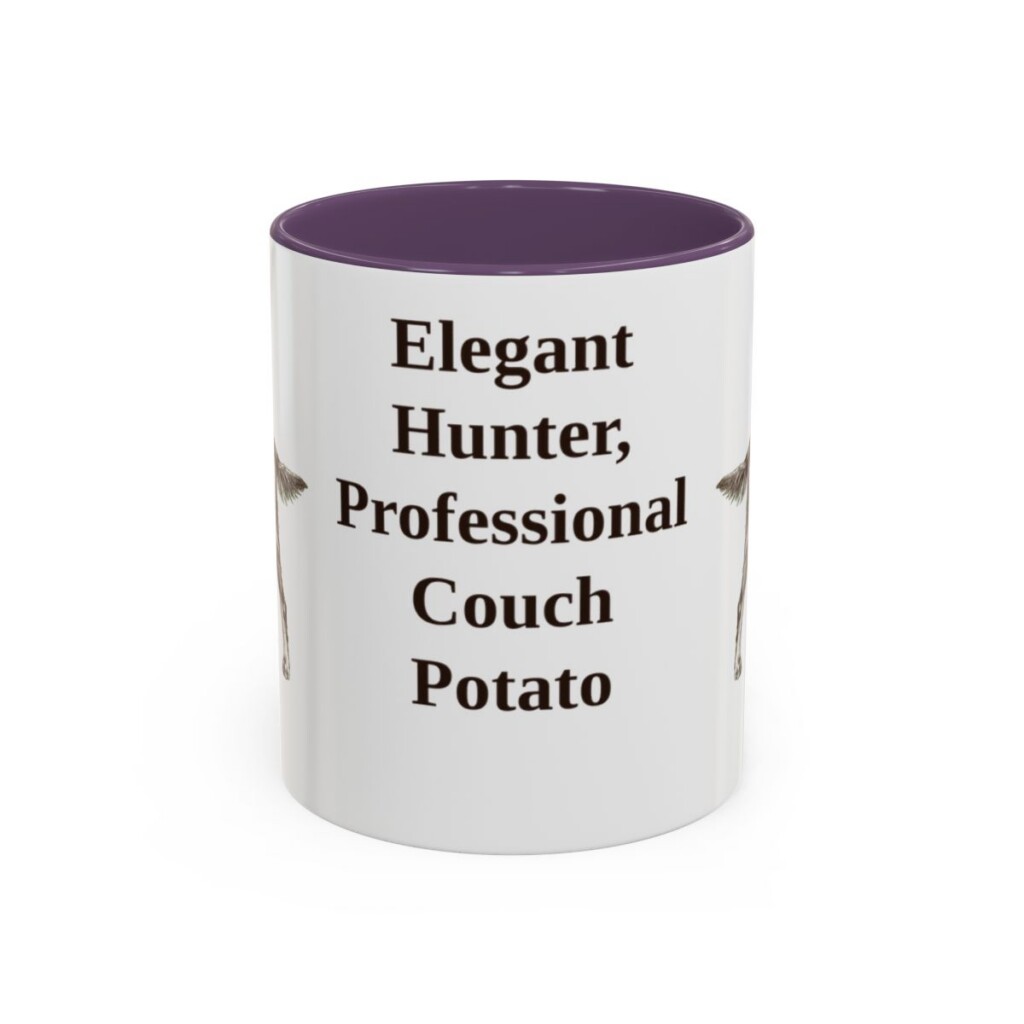 11oz Funny Gordon Setter Mug, Purple, front view