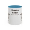 11oz Gordon Setter Latin Mug, Light Blue, front view