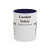 11oz Gordon Setter Latin Mug, Navy, front view
