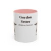 11oz Gordon Setter Latin Mug, Pink, front view
