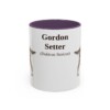 11oz Gordon Setter Latin Mug, Purple, front view