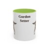 11oz Gordon Setter Mug, Light Green, front view