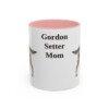 11oz Gordon Setter Dog Mom Mug, Pink, front view