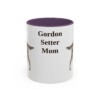 11oz Gordon Setter Dog Mom Mug, Purple, front view