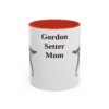 11oz Gordon Setter Dog Mom Mug, Red, front view