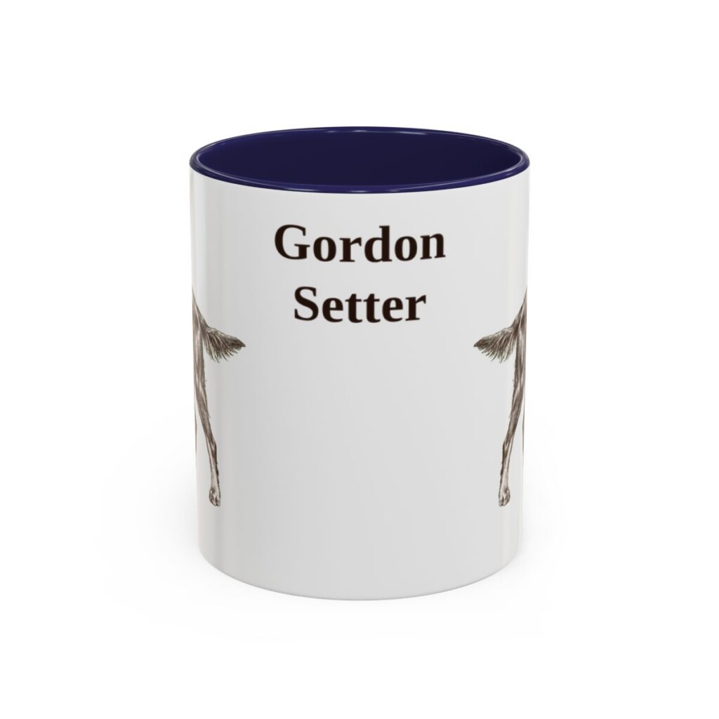11oz Gordon Setter Mug, Navy, front view