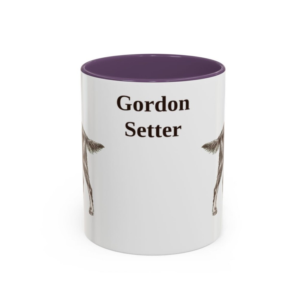 11oz Gordon Setter Mug, Purple, front view