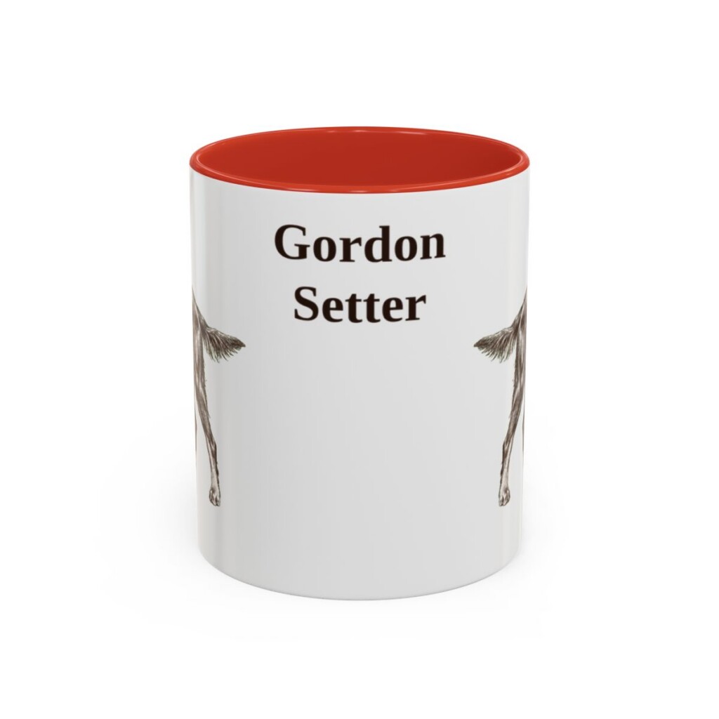 11oz Gordon Setter Mug, Red, front view