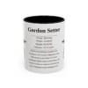 11oz Gordon Setter Mug, Black, front view