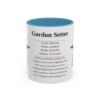 11oz Gordon Setter Mug, Light Blue, front view