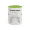 11oz Gordon Setter Mug, Light Green, front view