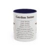 11oz Gordon Setter Mug, Navy, front view