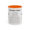 11oz Gordon Setter Mug, Orange, front view