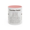 11oz Gordon Setter Mug, Pink, front view
