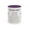 11oz Gordon Setter Mug, Purple, front view