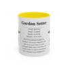 11oz Gordon Setter Mug, Yellow, front view