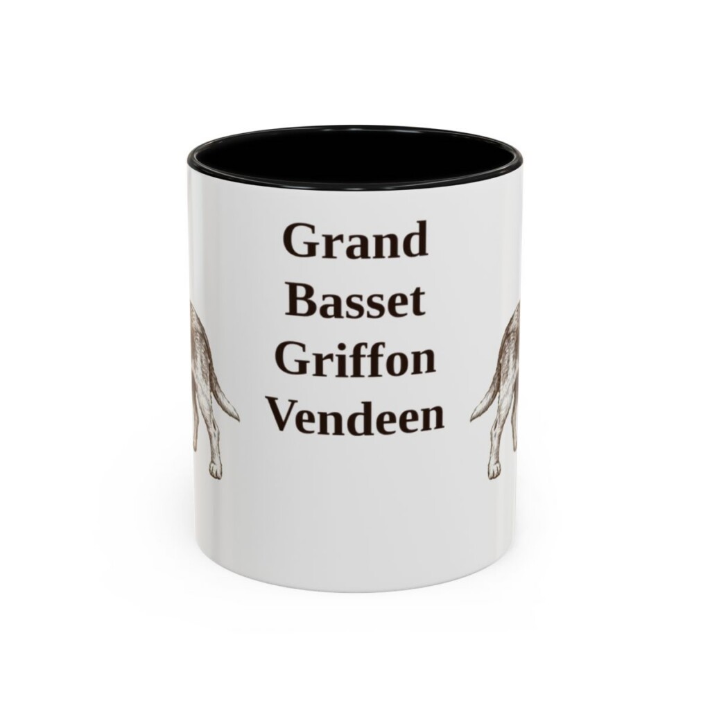 11oz-grand-basset-griffon-vendeen-mug-black-front 11oz Grand Basset Griffon Vendeen Mug, Black, front view