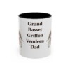 11oz Grand Basset Griffon Vendeen Dog Dad Mug, Black, front view