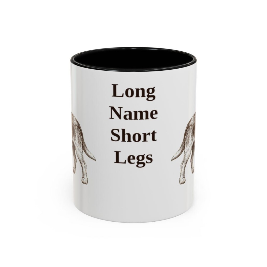 11oz Funny Grand Basset Griffon Vendeen Mug, Black, front view